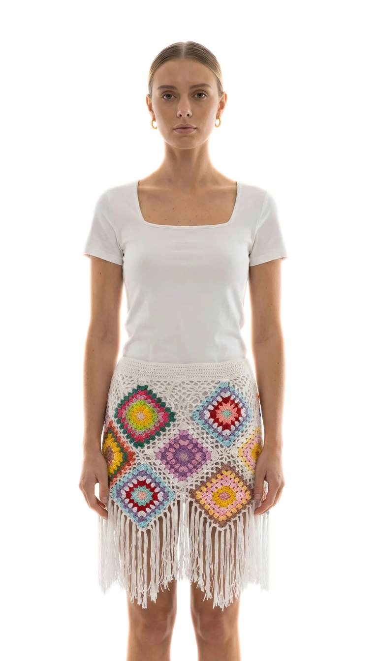 Midnight Squares Skirt
